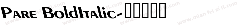 Pare BoldItalic字体转换